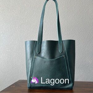 NEW Portland Leather Lagoon Large Juliette Tote